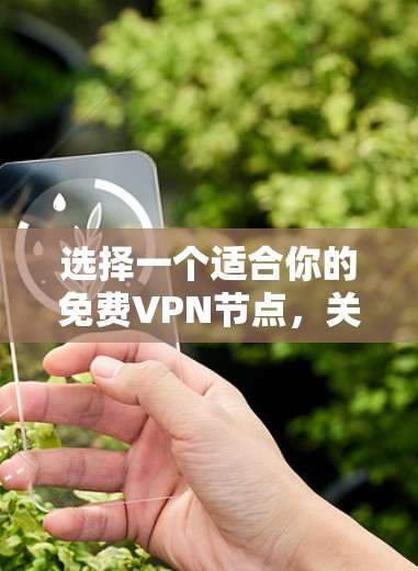 选择一个适合你的免费VPN节点,关键在于明确你的需求,并综合考虑以下因素 选择一个适合你的免费VPN节点,关键在于明确你的需求,并综合考虑以下因素