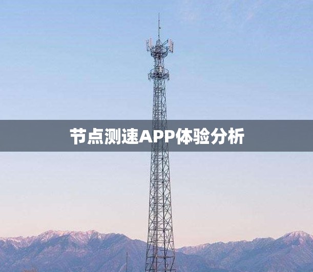 节点测速APP体验分析 节点测速APP体验分析