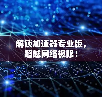 解锁加速器专业版，超越网络极限！