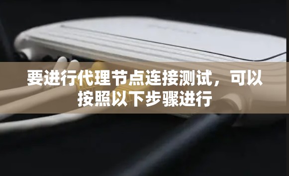 要进行代理节点连接测试，可以按照以下步骤进行